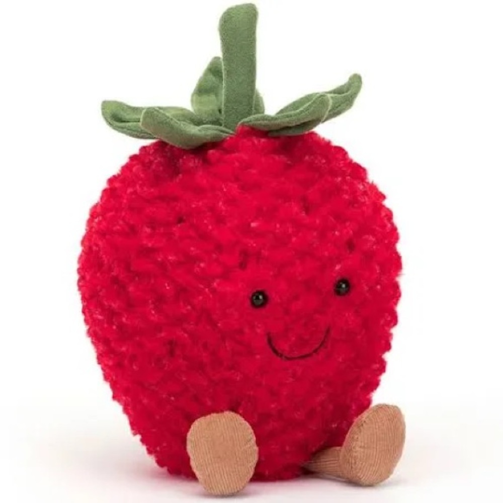 Jellycat Amuseables Strawberry Stuffed Toy, 8 inches